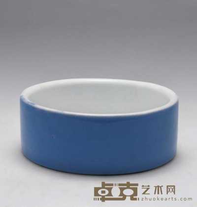民国（二十世纪） 霁蓝釉洗子 直径16cm；高6cm